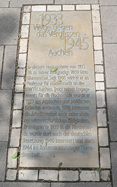 Otto Blumenthal Gedenkplakette Limburger Straße 22